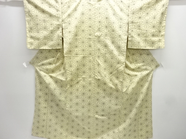 JAPANESE KIMONO / ANTIQUE KIMONO / SILK / HAND WOVEN TSUMUGI / ASANOHA